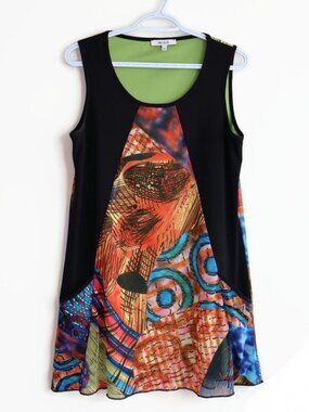 Mini Dress with Pockets - Lined - Colourful - M.I.K.O